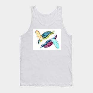 Two Sea Turtles Yin YUng Tank Top